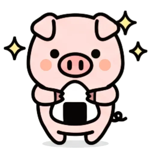 おにぎりを抱えたブッブ